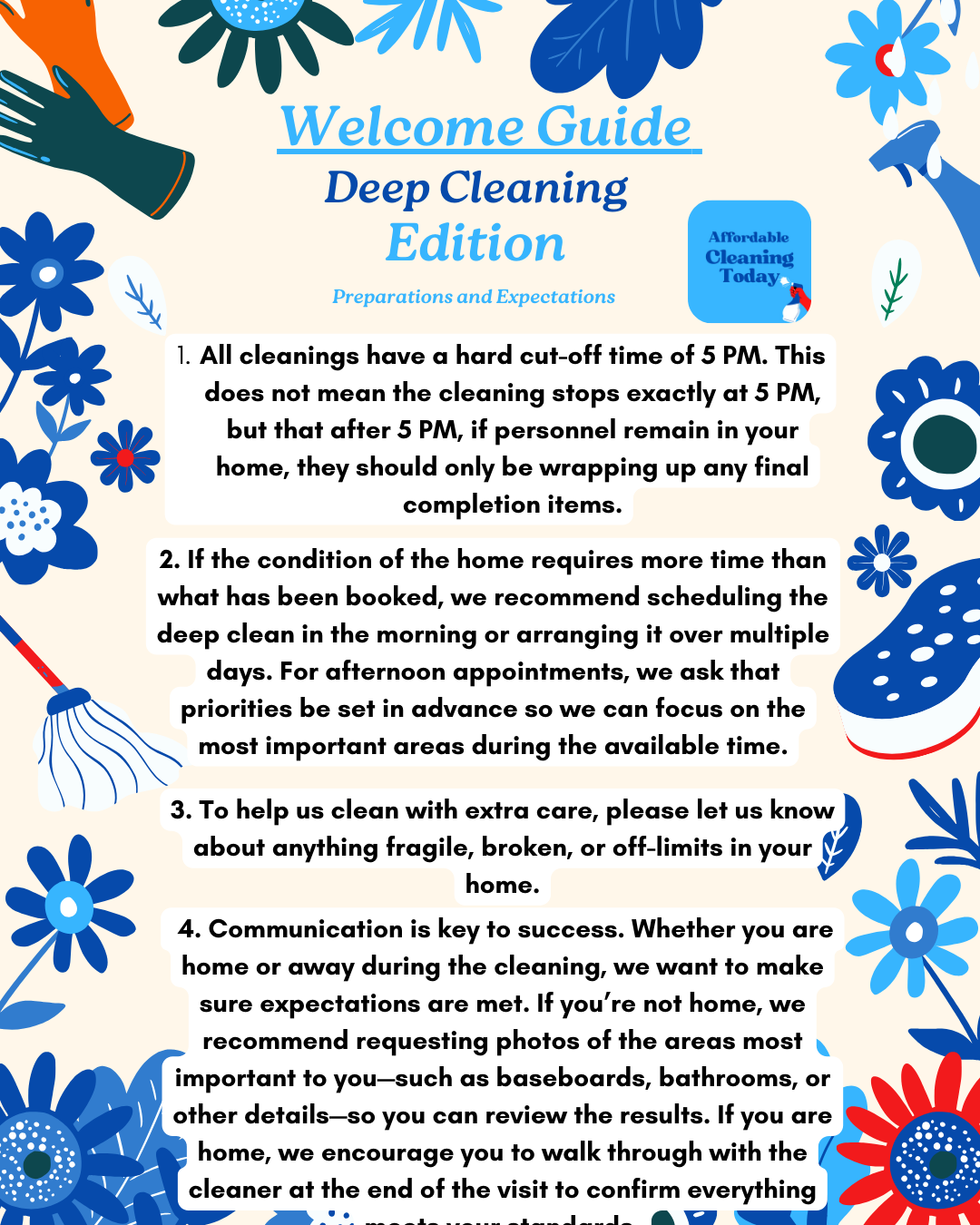 Welcome Guide — Deep Cleaning Edition